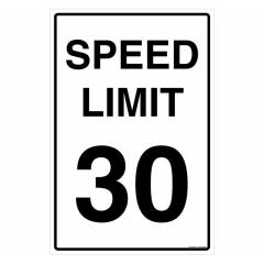 Safety Sign Store Speed Limit 30 Sign Board, TR503-6090REF-01