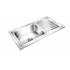 Deepali Single Bowl Kitchen Sink With Single Drain, DZ 208B, Overall Size: 36x20 Inch