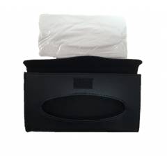 Car Sun Visor Tissue Paper Box Case (Black)