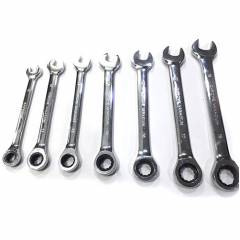 Pahal 7 Pieces Reversible Ratchet Open Ring Spanner Set