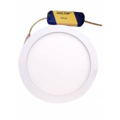 Shelton 18W White Round LED Slim Ceiling Panel Lights (Pack of 3)