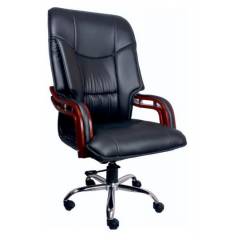 VJ Royale Black Wooden High Back Chair, Colour: Black