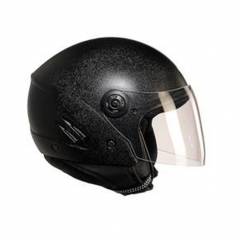 Super Add Open Face Black Helmet