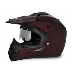 Vega Off Road Dull Burgundy Helmet, Size (Medium, 580 mm)