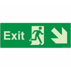 Safety Sign Store Exit Right and Down Sign Board, NG105-1442PC-01