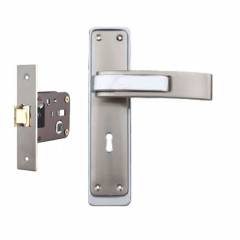 Plaza Royal Stainless Steel Finish Handle with 200mm Baby Latch Keyless Lock