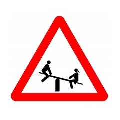 Asian Loto 3 mm Traffic Sign Playground Ahead Sign, ALC-SGN-33-900