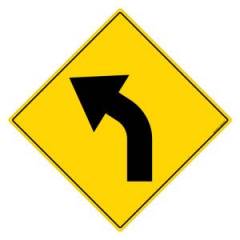 Asian Loto 3 m Traffic Sign Road Bend-Left Sign Board, ALC-SGN-13-900
