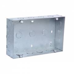 GM Flush Mounting Metal Gang Box, JM-18-010, Dimension: 211x202x61 mm