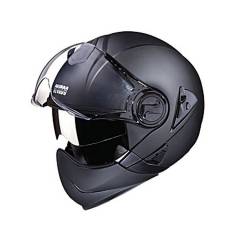 Studds Downtown Flip Off Matte Black Full Face Helmet, Size: L