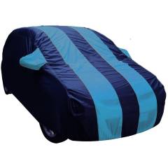 AutoLane Aqua Blue Matty Car Cover with Buckle Belt for Fiat Siena Weekend