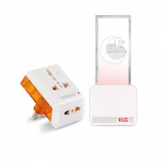 GM 2 Pin Universal Travel Multi Plug with Divine Cianna Night Lamp, 3011-3083