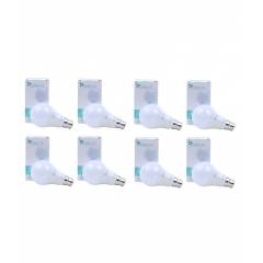 Syska 7W B-22 White LED Bulbs (Pack of 8)