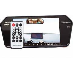 Woodman 7 Inch Car Video Monitor with USB Black LED