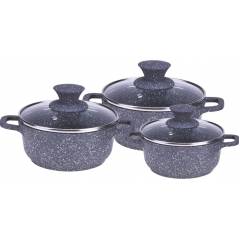 Wonderchef Die Cast Grey Aluminium 6 Pieces Casserole Set