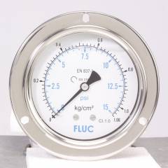 FLUC 0 to 15 psi Pressure Gauge, F100-GFS-S-L-14-L