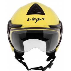 Vega Verve Motorsports Yellow Open Face Helmet, Size (Medium, 580 mm)