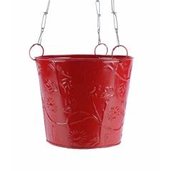 Green Girgit Red Hanging Bucket, GG_HBR