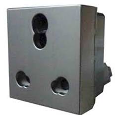 Legrand Arteor 13A 3 Pin 2P+E BS Indian Standard Square Magnesium Socket, 5736 72