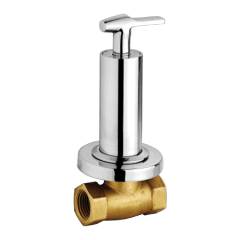 Eauset Elbe Quarter Turn Concealed Stopcock 20mm with Wall Flange, FEL072