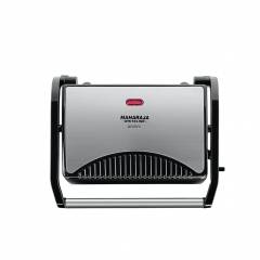 Maharaja Whiteline 700W Black & Silver Sandwich Toaster