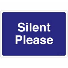 Safety Sign Store Silent Please Sign Board, GS818-A4V-01
