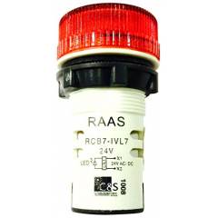 C&S Red Integrated LED Pilot Lamp, RCB7-IVL74