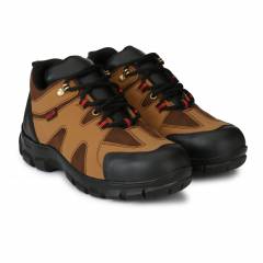 Manslam MLM21 Tan Steel Toe Safety Shoes, Size: 6