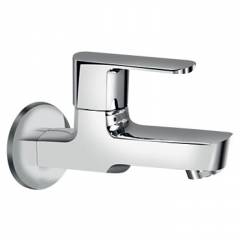 Kerovit Orion Quarter Turn Bib Tap With Wall Flange, 611004-CP
