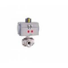 Techno 1-1/2Inch 3Way Ball valve L Port Double Acting Actuator, DN40BVL