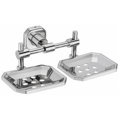 Jovial 109 Classy Stainless Steel Glossy Finish Double Soap Dish Holder