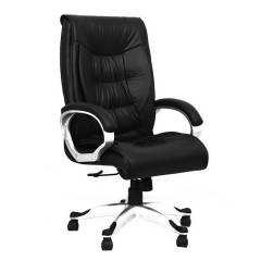 R P Enterprises Fantasia High Back Black Leatherette Office Chair, Dimensions: 60x60x80 cm