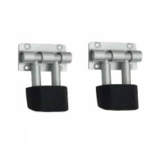 SmartShophar 3 Inch Aluminium Nickel Silver Rolex Door Stopper, 50515-STPR-NS03-P2 (Pack of 2)