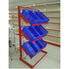 3 Layer Angle Frame Rack Vegetable Rack, Load Capacity: 50-100 kg/Layer