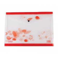 Saya Yellow Clear Bag Floral, Dimensions: 340 x 15 x 350 mm, Weight: 30 g (Pack of 12)