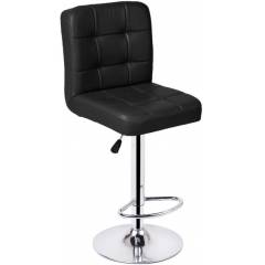 Mezonite Leatherette Black Bar & Cafeteria Stool