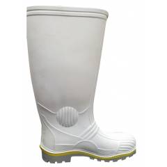 Fortune Click 15 Inch White Plain Toe Safety Gumboots, Size: 5 (Pack of 5)