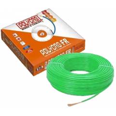 Polycab 200m PVC Insulated FR Single Core Unsheathed Green Cable, 4 Sq. mm