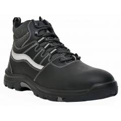 Allen Cooper AC-1426 Heat Resistant Black Safety Shoes, Size: 6