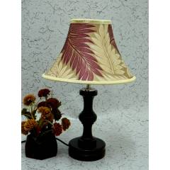 Tucasa Fabulous Wooden Table Lamp with Poly Silk Shade 3, LG-1041