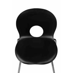 Ventura VF 258 Black Plastic Chair with MS Chrome Legs