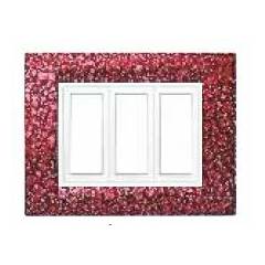 Benlo 2 Module Red Granite Vesta Combination Plates, BS S1902 (Pack of 20)