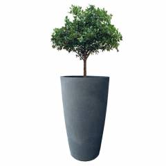 Fox B 18 Inch Round Grey German Polymer Planter, FOX VNR 1812-G
