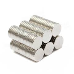 Neomag 10BNM N35-Ni Disc Shaped Silver Neodymium Magnet, Thickness: 1 mm (Pack of 100)