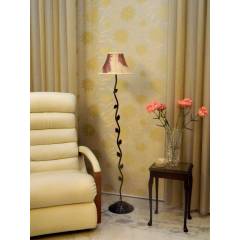 Tucasa Leaf Floor Lamp with Poly Silk Shade, LG-582, Weight: 1100 g