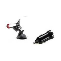 Evergreen Combo of Car Charger & Universal Mobile Holder