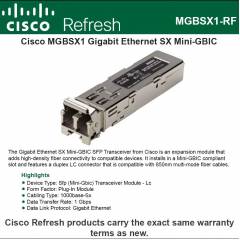 Cisco Gigabit SX Mini-GBIC SFP Transceiver, MGBSX1