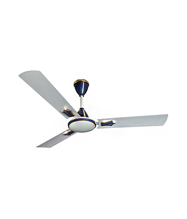 Buy Crompton 73w Flavia Silver Blue Decorative Ceiling Fan