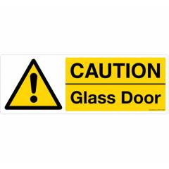 Safety Sign Store Caution: Glass Door Sign Board, CW604-1029PC-01