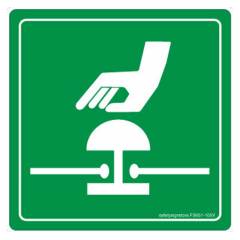Safety Sign Store Emergency Stop-Graphic Sign Board, FS651-105V-01, (Pack of 5)